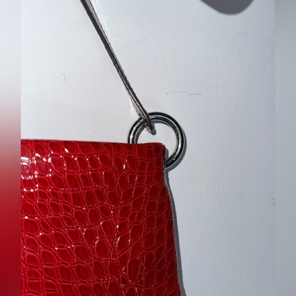 Guess Red Crocodile Embossed Crossbody Bag - Picture 10 of 15